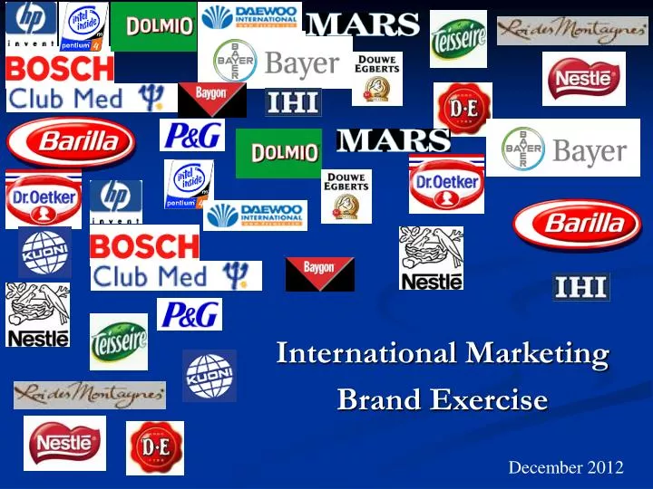 international marketing brand exercise