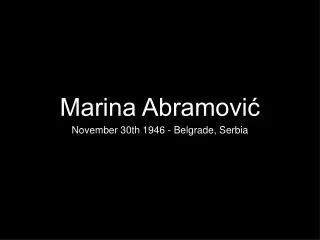 Marina Abramovi?