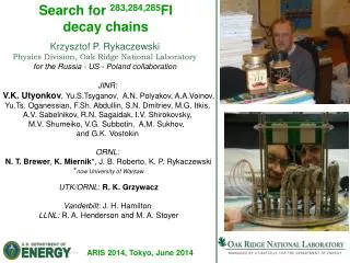 Search for 283,284,285 Fl decay chains