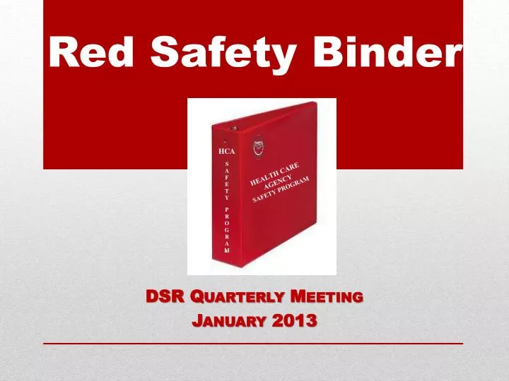 red safety binder
