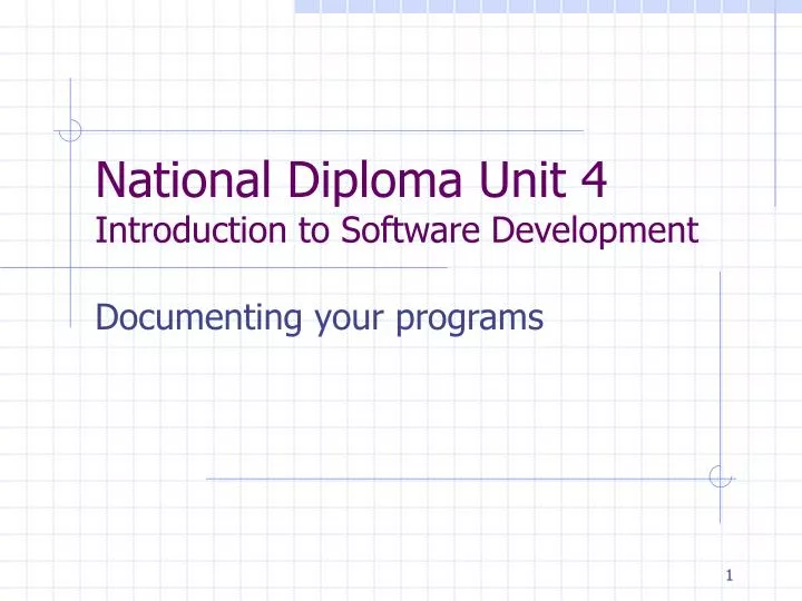 national diploma unit 4 introduction to software development