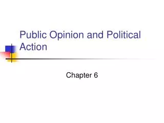 public opinion and political action