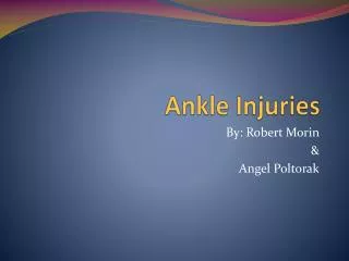 Ankle Injuries