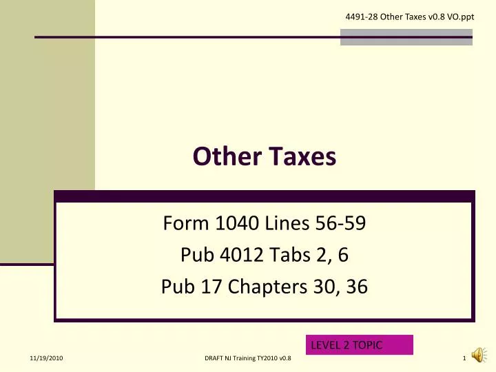 other taxes