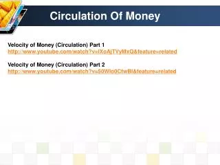 Circulation Of Money
