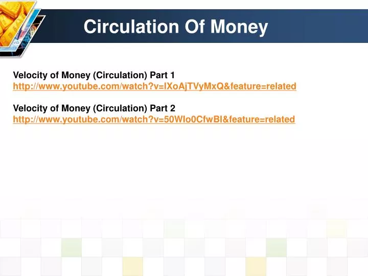 circulation of money