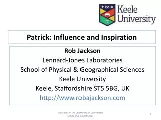 Patrick: Influence and Inspiration