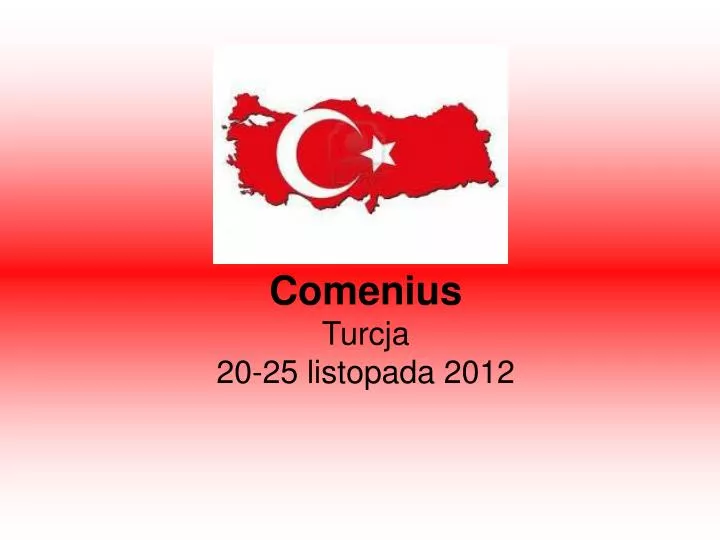 comenius turcja 20 25 listopada 2012