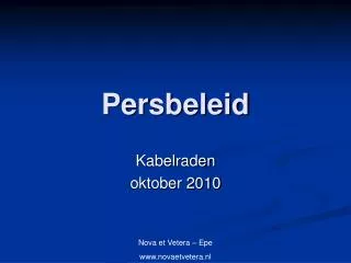 persbeleid