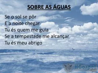sobre as guas