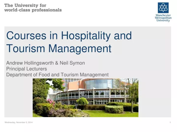 Courses in Hospitality and Tourism Management