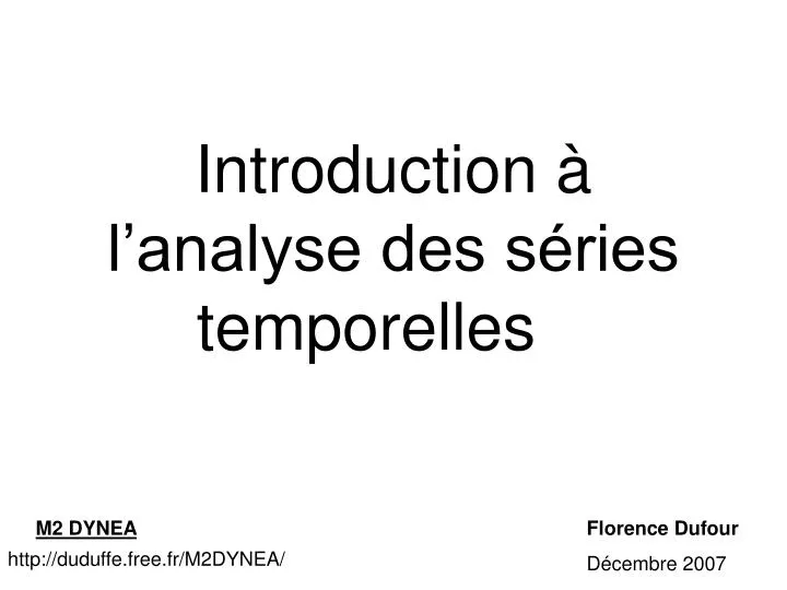 introduction l analyse des s ries temporelles