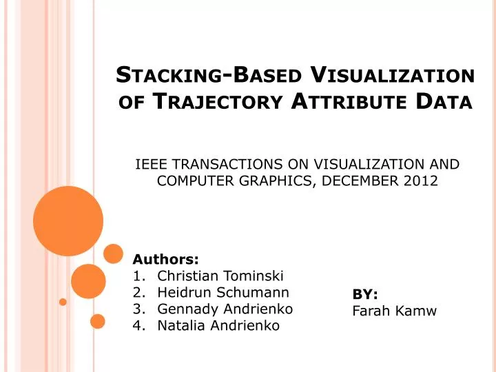 stacking based visualization of trajectory attribute data