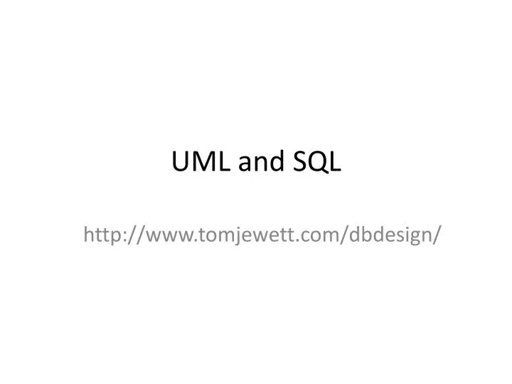 uml and sql