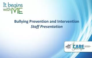Bullying Prevention and Intervention Staff Presentation