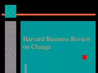 harvard business review on change