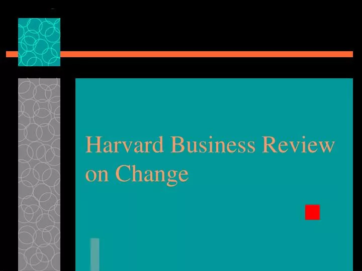 harvard business review on change