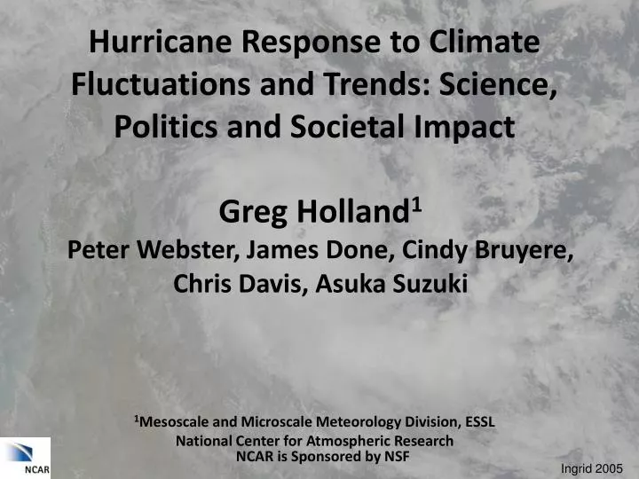 hurricane response to climate fluctuations and trends science politics and societal impact