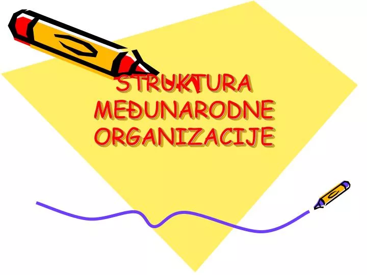 struktura me unarodne organizacije