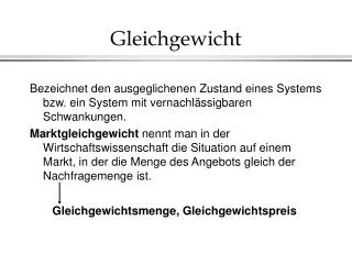 gleichgewicht