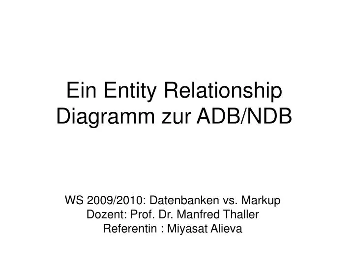 ein entity relationship diagramm zur adb ndb