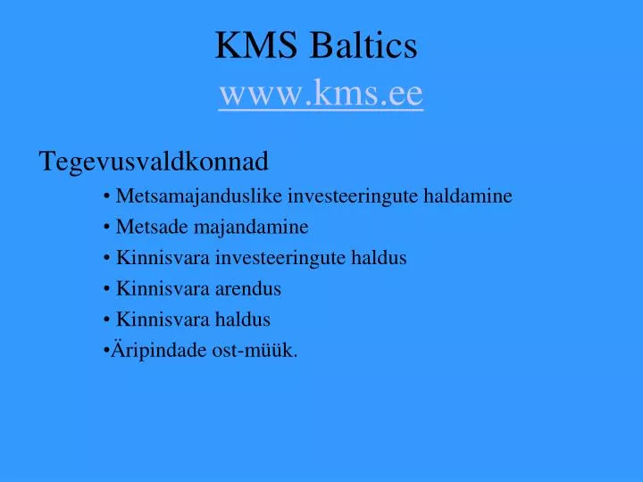 kms baltics www kms ee