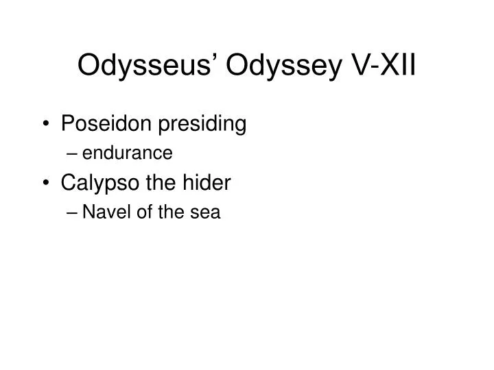 odysseus odyssey v xii