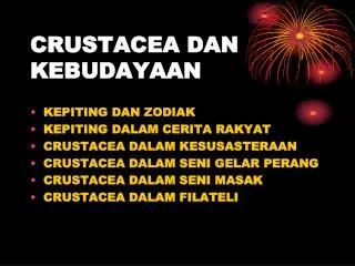 crustacea dan kebudayaan