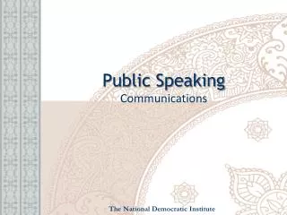 Public Speaking Communications