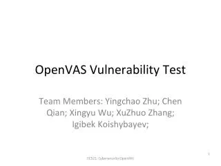 OpenVAS Vulnerability Test