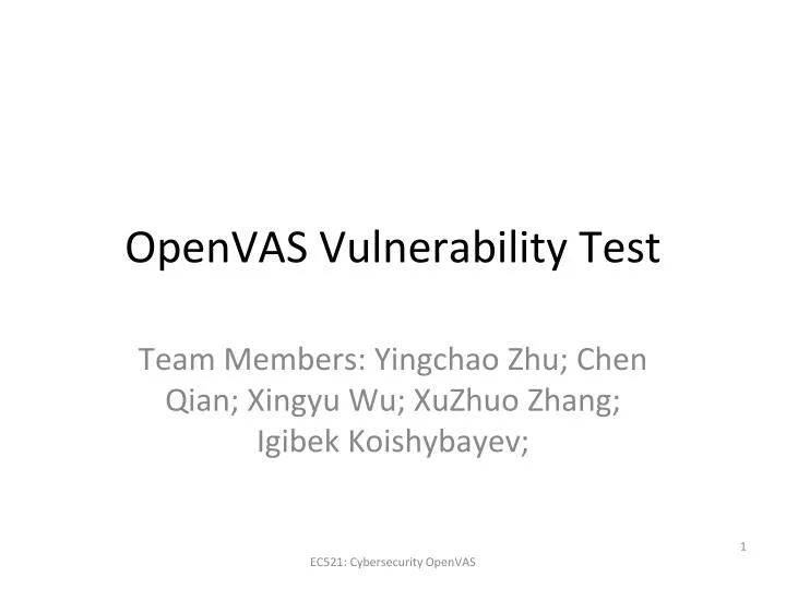 openvas vulnerability test