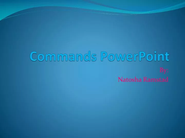 commands powerpoint