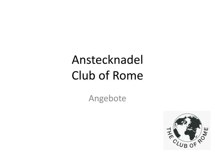 anstecknadel club of rome