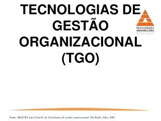 tecnologias de gest o organizacional tgo