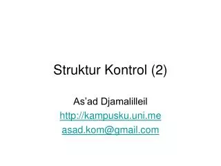 struktur kontrol 2