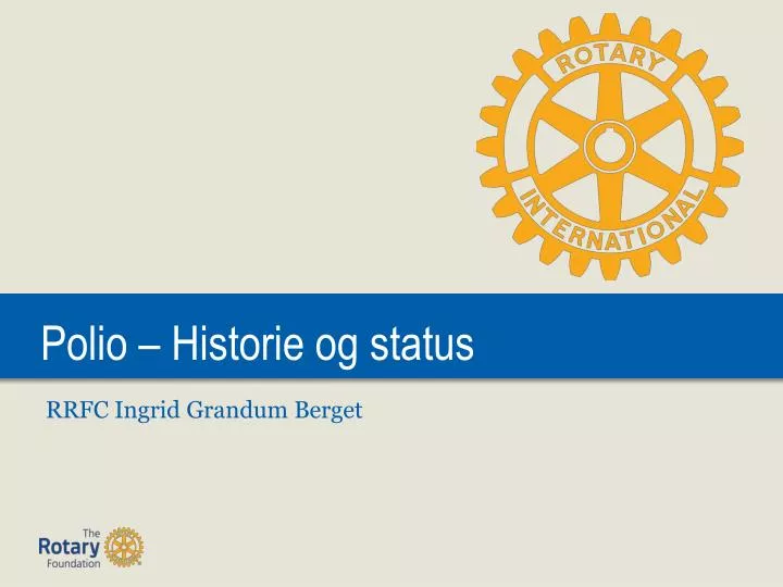 polio historie og status