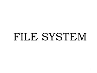 file system
