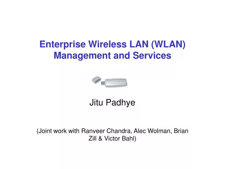 enterprise wireless lan wlan management and services