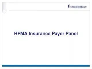 HFMA Insurance Payer Panel