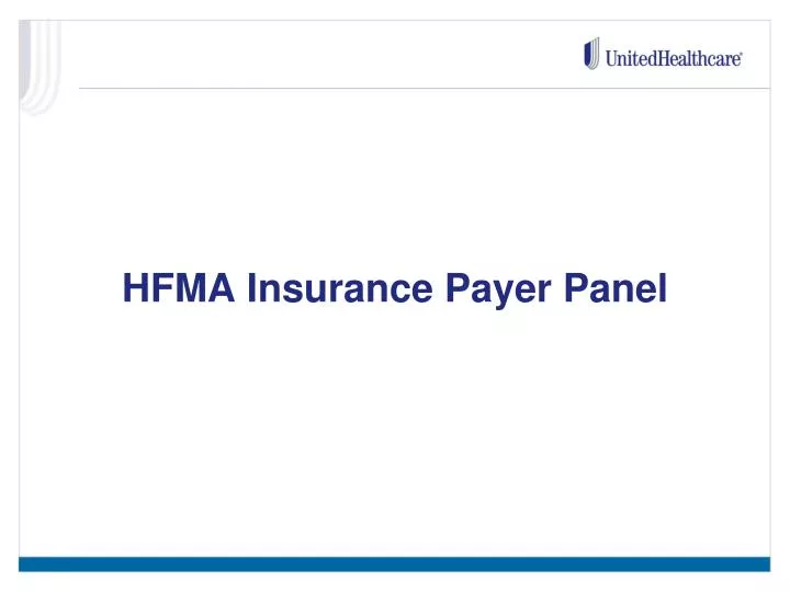 hfma insurance payer panel
