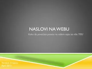 naslovi na webu