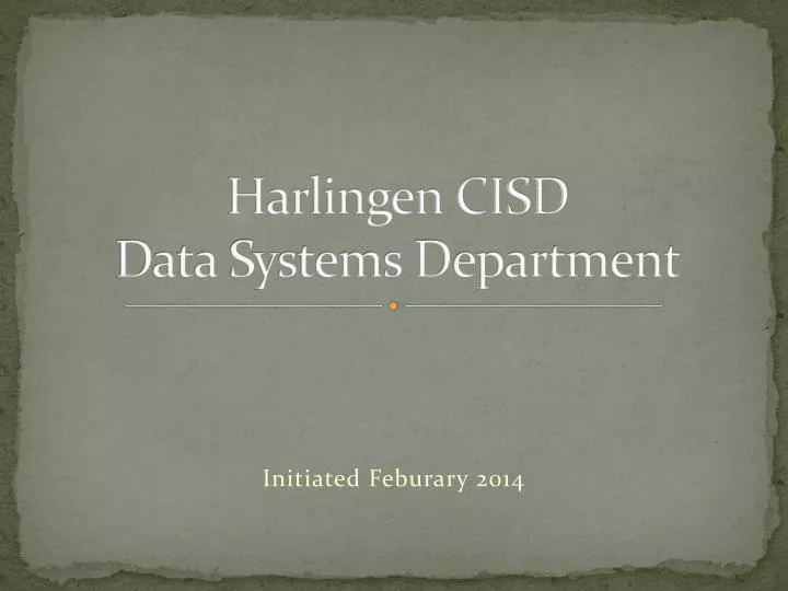 harlingen cisd data systems department
