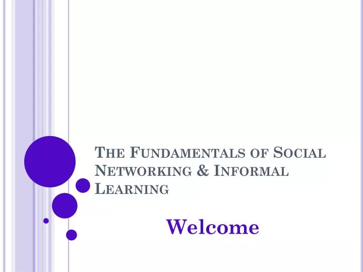the fundamentals of social networking informal learning