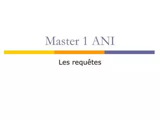 master 1 ani