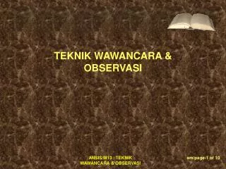 teknik wawancara observasi