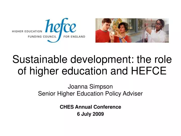 sustainable development the role of higher education and hefce