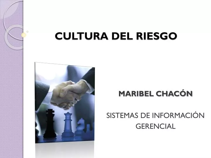 cultura del riesgo