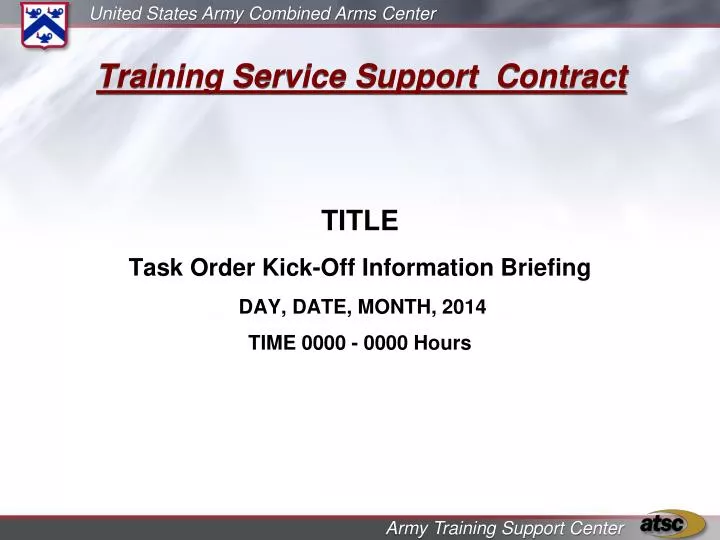 training service support contract
