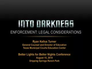 Enforcement: Legal Considerations