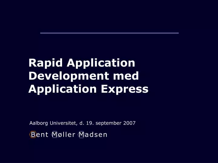 rapid application development med application express